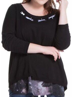 Disney hot topic Peter Pan Layered Sweater Plus Size 2x